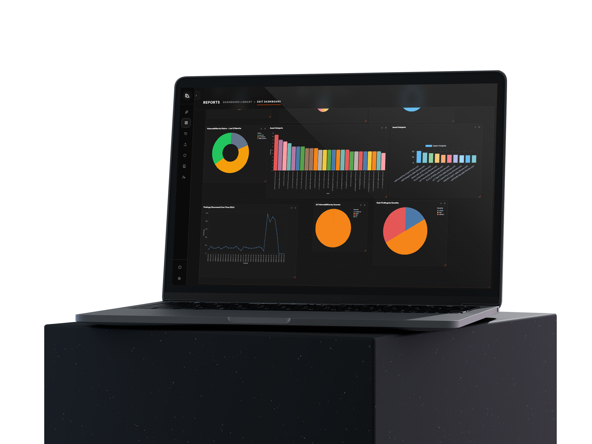Untamed Theory reporting dashboard on a laptop