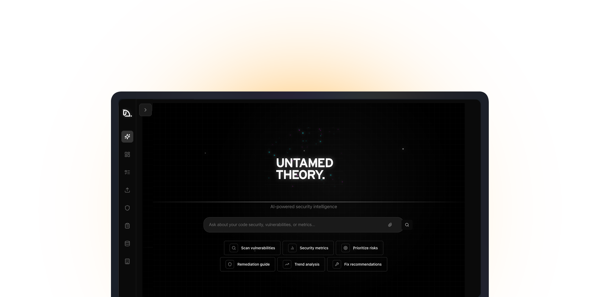 Untamed Theory AI-powered security intelligence prompt screen